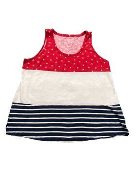 Maurices 24/7 Womens Red/White/Blue 'America' Tank Top-Size Large-GUC